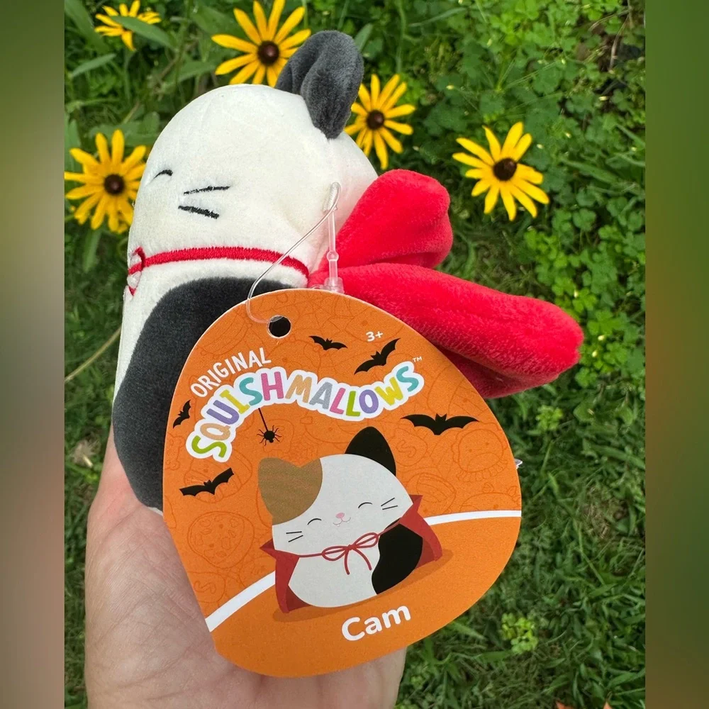 Squishmallows Cam the Cat as Vampire in Red Cape NWT 5 inch